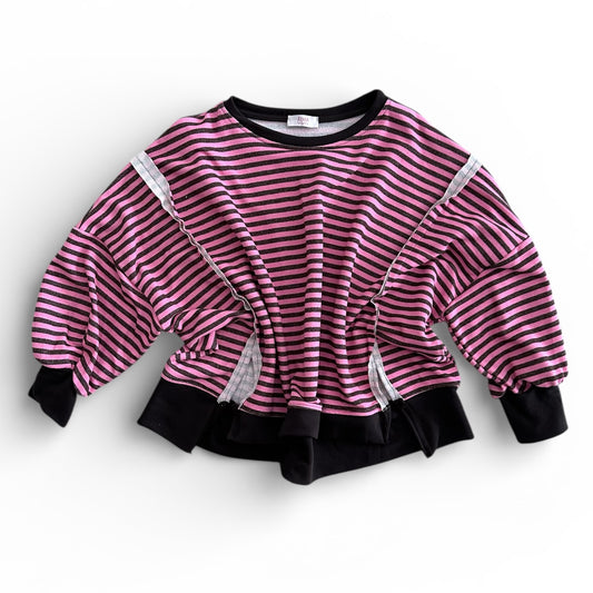 Bawełniana bluza SERENYA / RÓŻOWO-CZEKOLADOWA