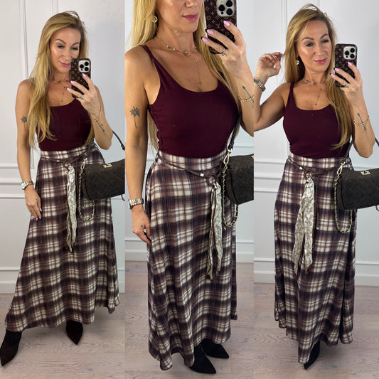 Top z wiskozy ZAYLA / BURGUNDOWY