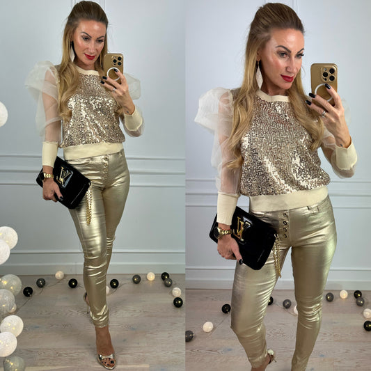 Bluzka EMMA SEQUINS / CREAM