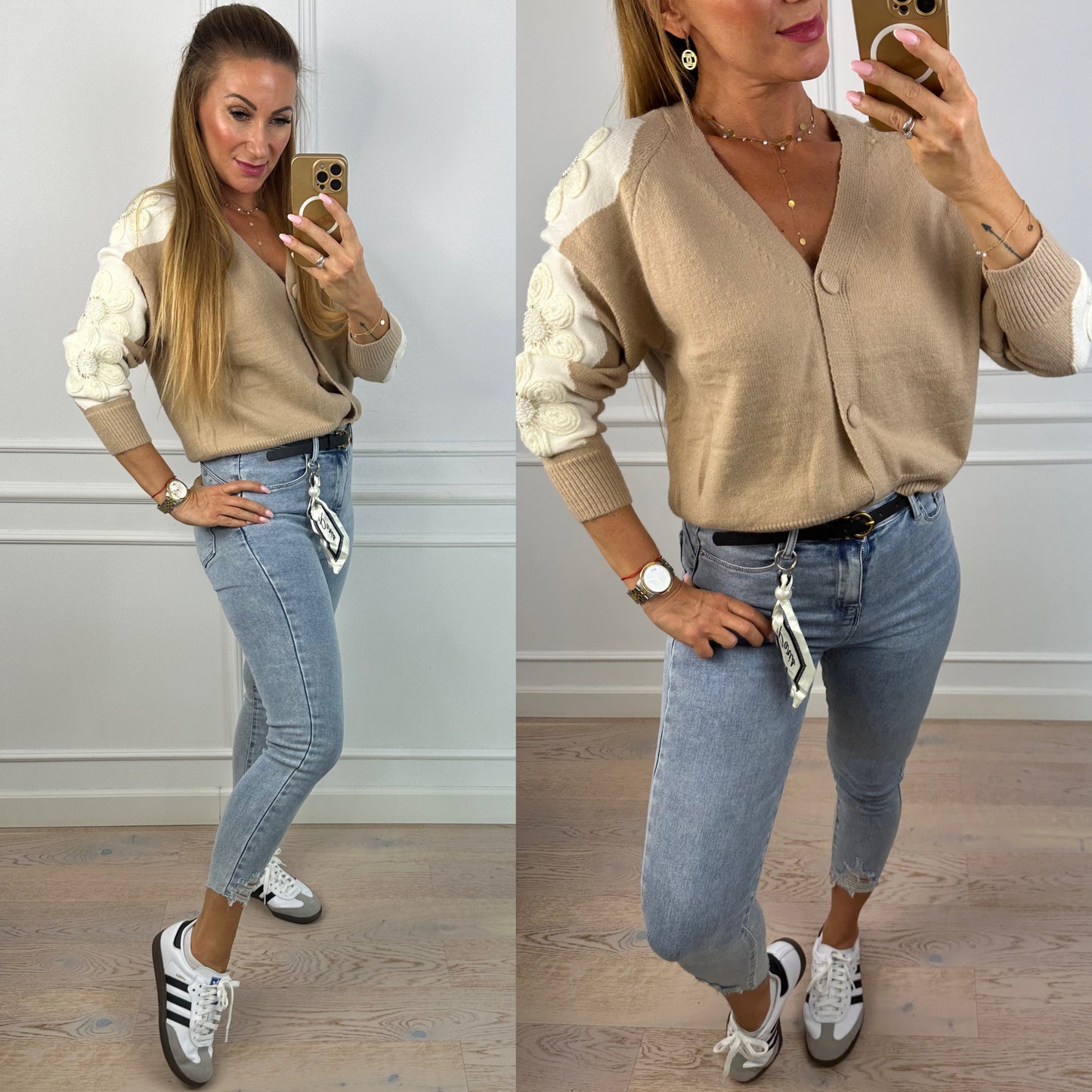 Sweter SILLAR / BEIGE-CREAM