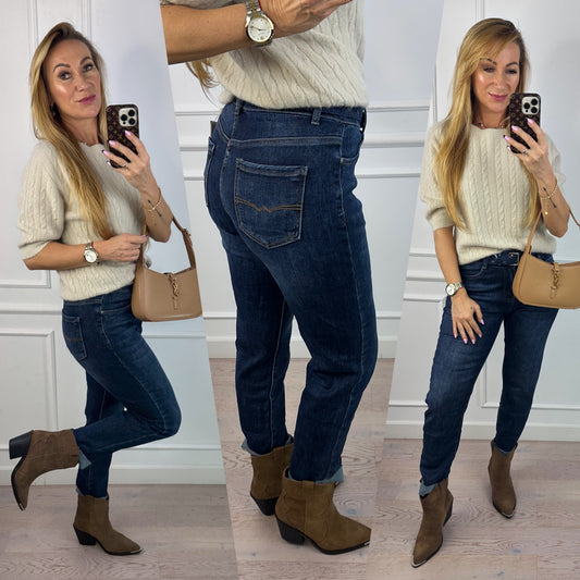 Jeansy MOM FIT DEMOS / GRANATOWE