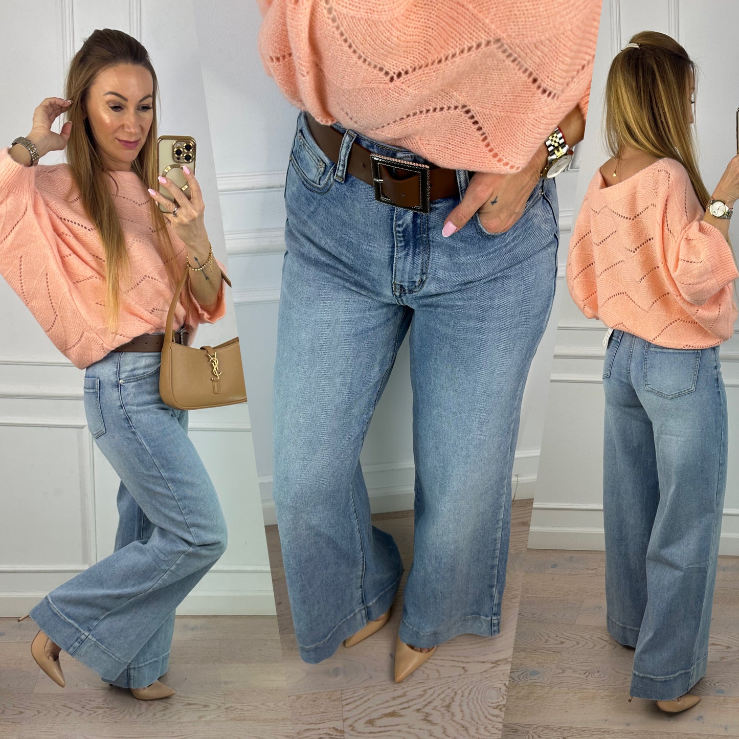 Spodnie jeansowe WIDE LEG SEANN / NIEBIESKIE