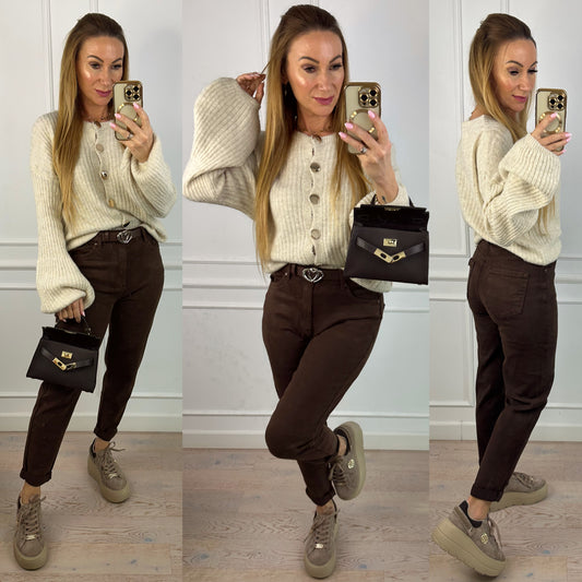 Rozpinany sweter JOLY / BEŻOWY