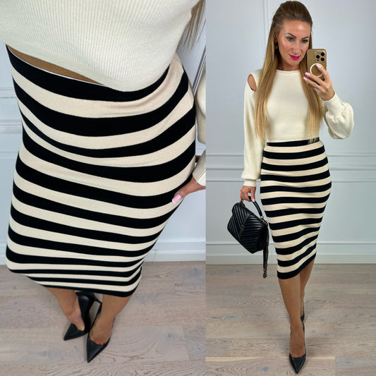 Spódnica TITO / CZARNO-KREMOWA