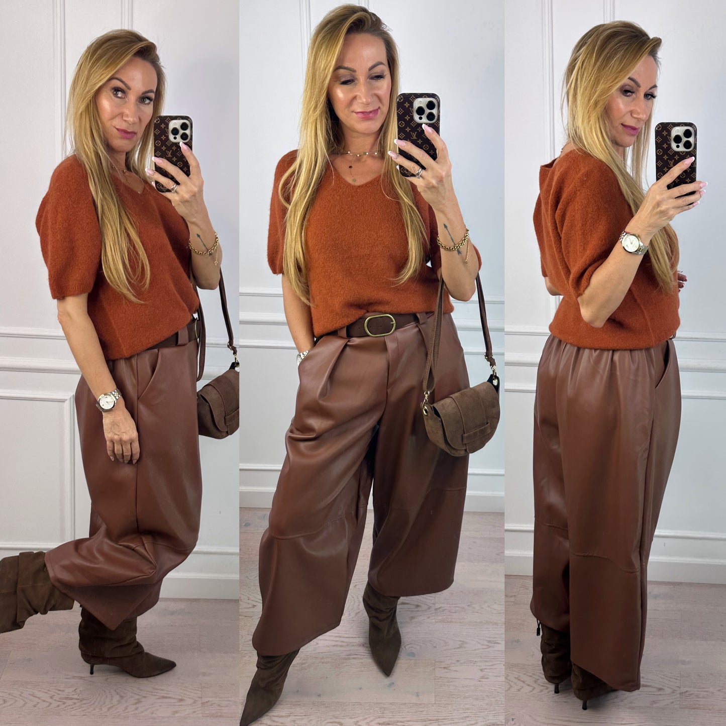 Sweter z alpaką JOAN / MIEDZIANY