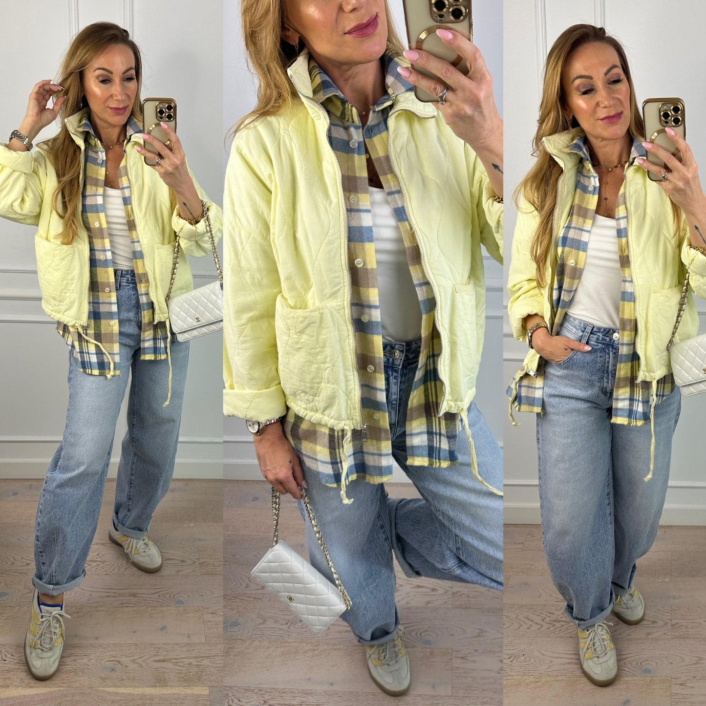 Bawełniana kurtka TIZIANA / ŻÓŁTA