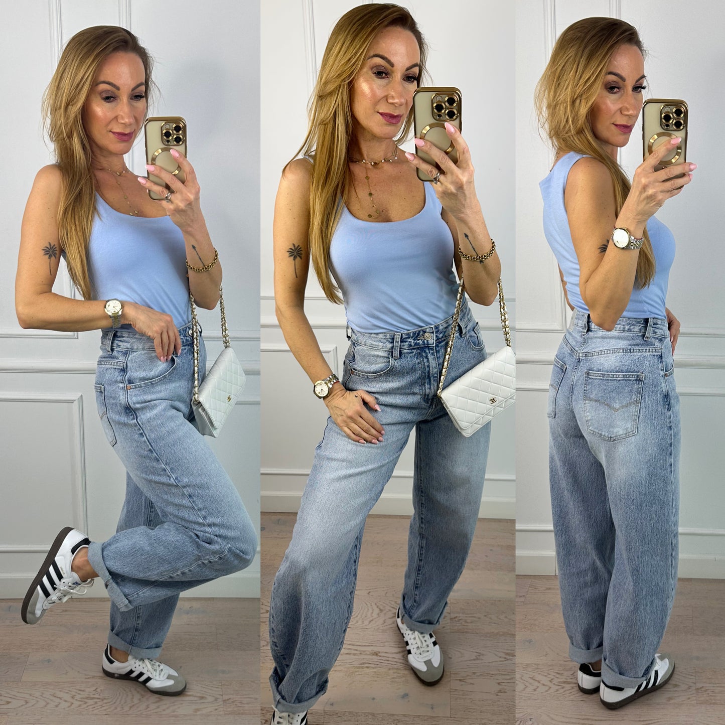 Top z wiskozy FLAVIA / NIEBIESKI