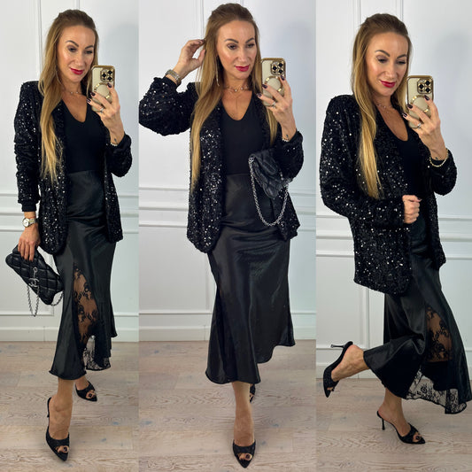 Cekinowa marynarka LINERA / CZARNA