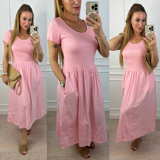 Sukienka z bawełny DASIIA / RÓŻOWA