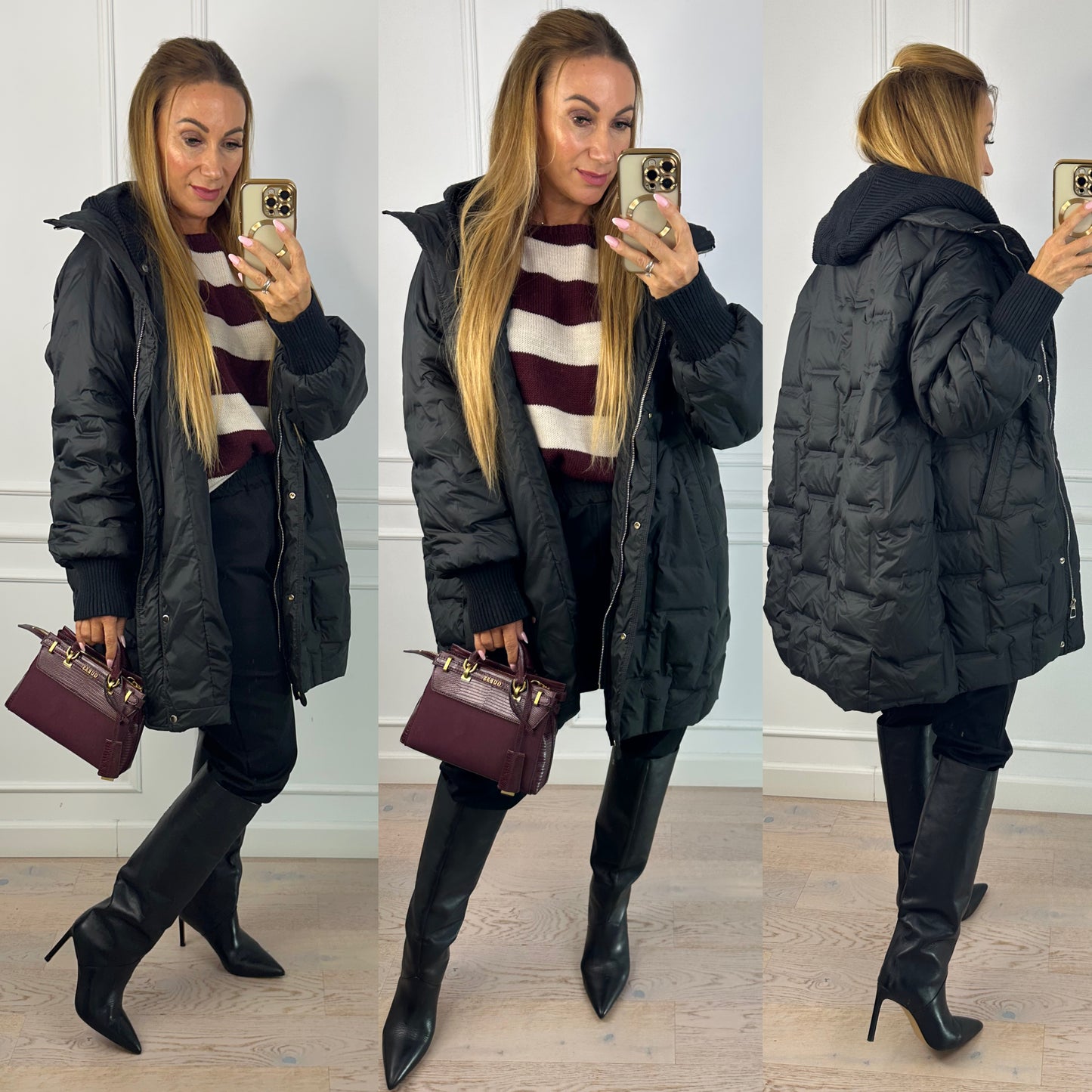 Puchowa kurtka ZANITA / CZARNA