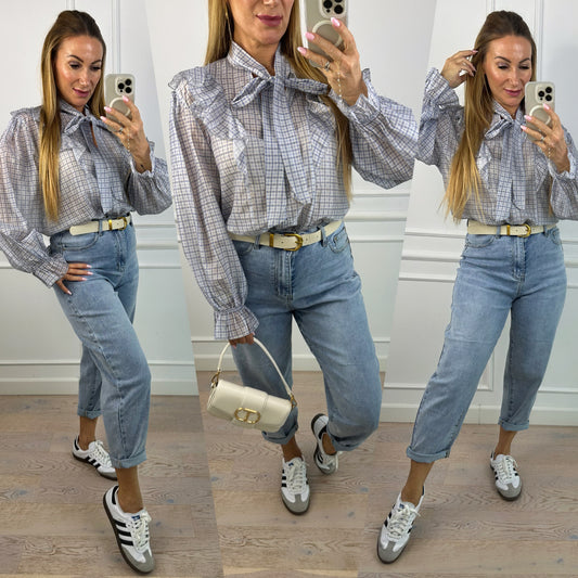 Koszula z lyocellu SUSANNA / NIEBIESKA