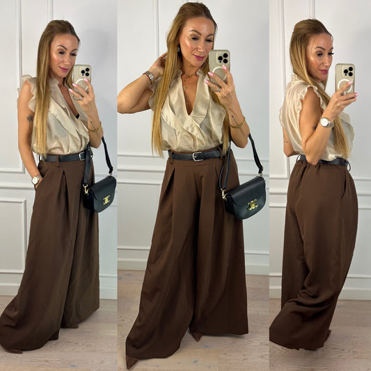 Bluzka z tencelem ASA / JASNY BEŻ