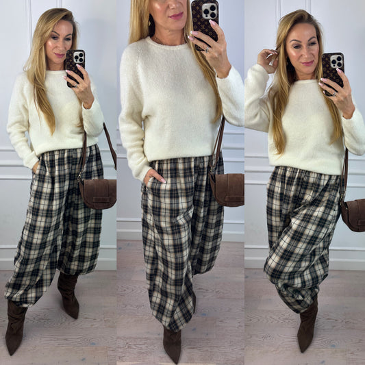 Sweter z alpaką FRANCES / ŚMIETANKOWY
