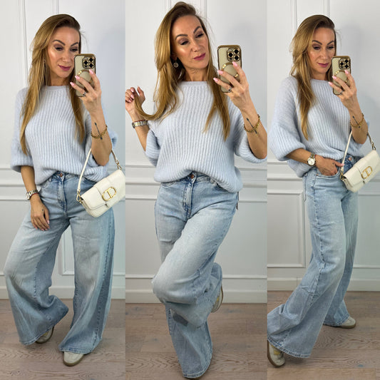 Sweter z alpaką ALLOY / NIEBIESKI