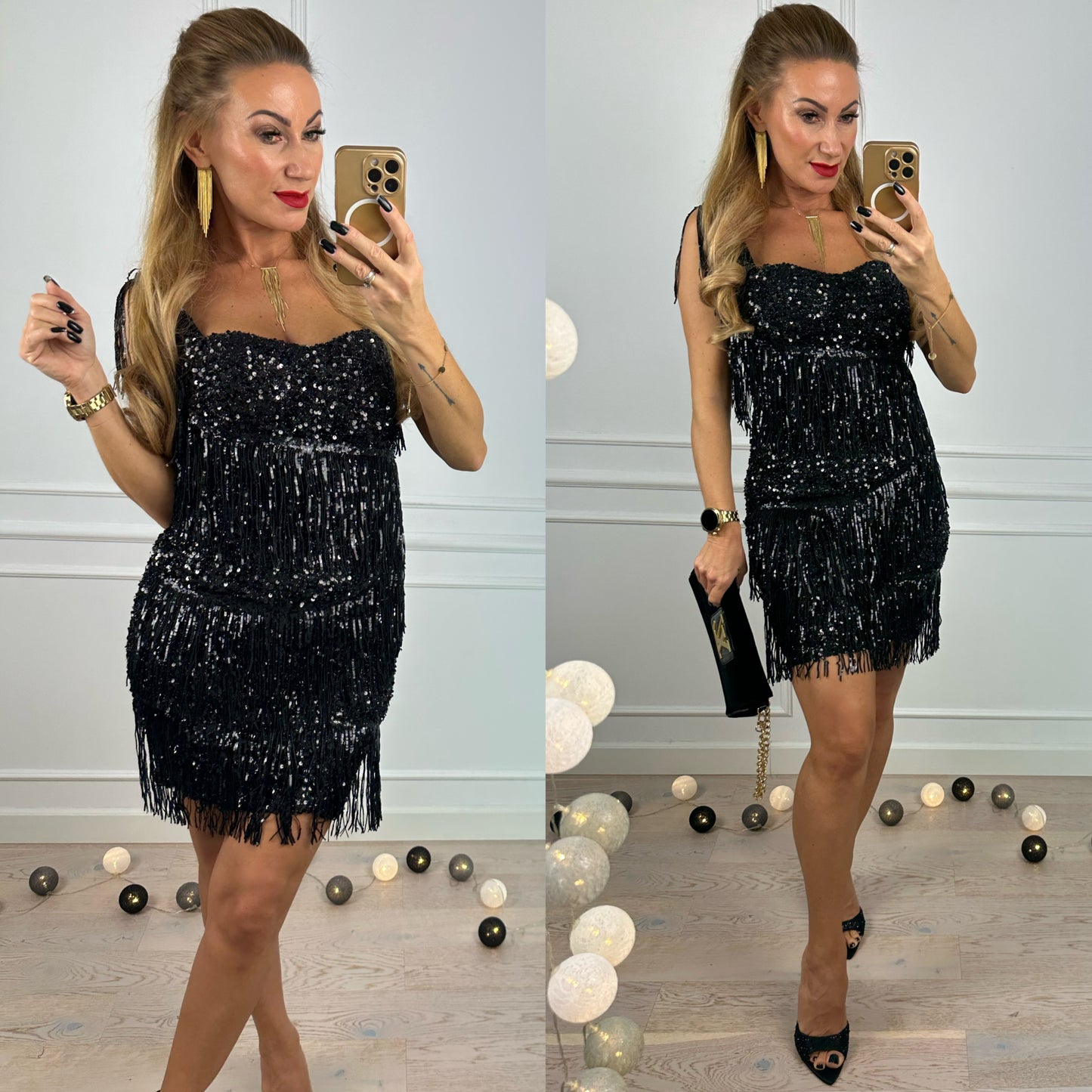 Sukienka BRITTANY SEQUINS / BLACK