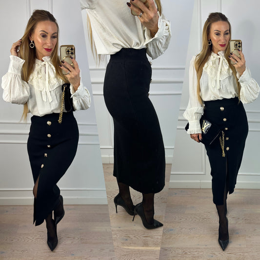 Dzianinowa spódnica MADISON / CZARNA