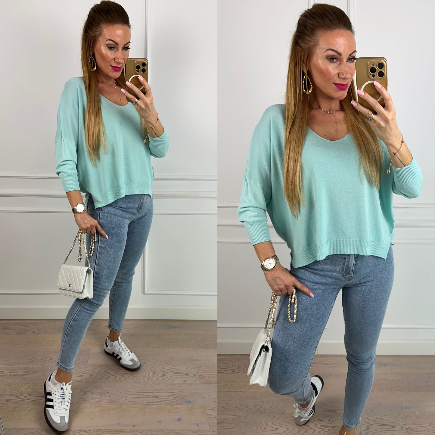 Bluzka RUSTY / TURKUSOWY