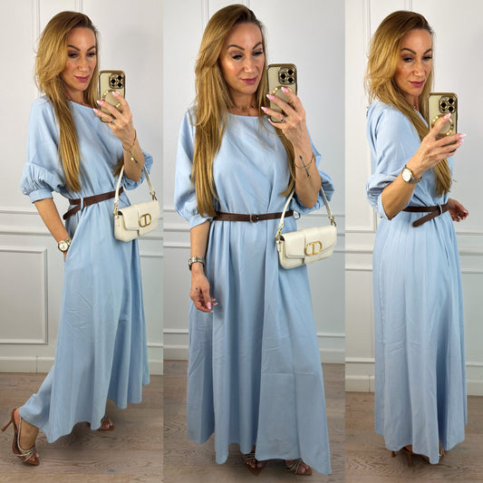 Sukienka z wiskozy CORNELIA / NIEBIESKA