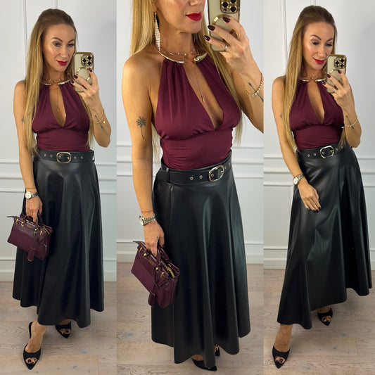 Body z biżuterią THELIA / BURGUNDOWE