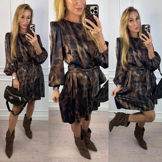 Sukienka z wiskozy CAMILLE / KHAKI