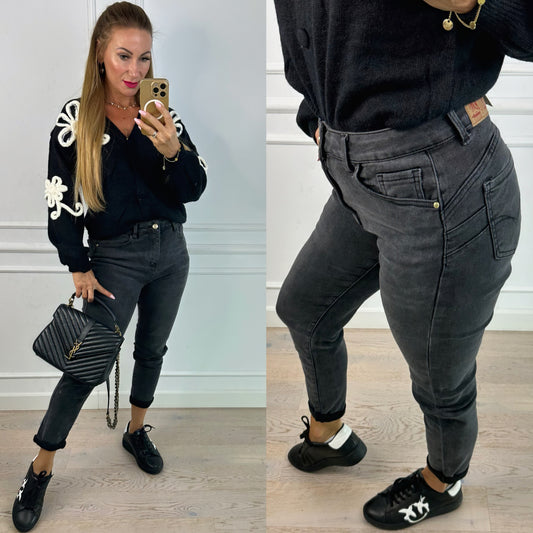 Spodnie MOM JEANS DITTE / BLACK