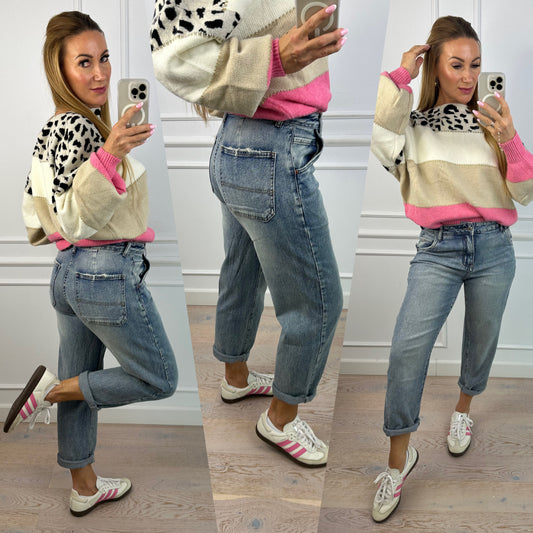 Spodnie BOYFRIEND LIOR / DIRTY BLUE