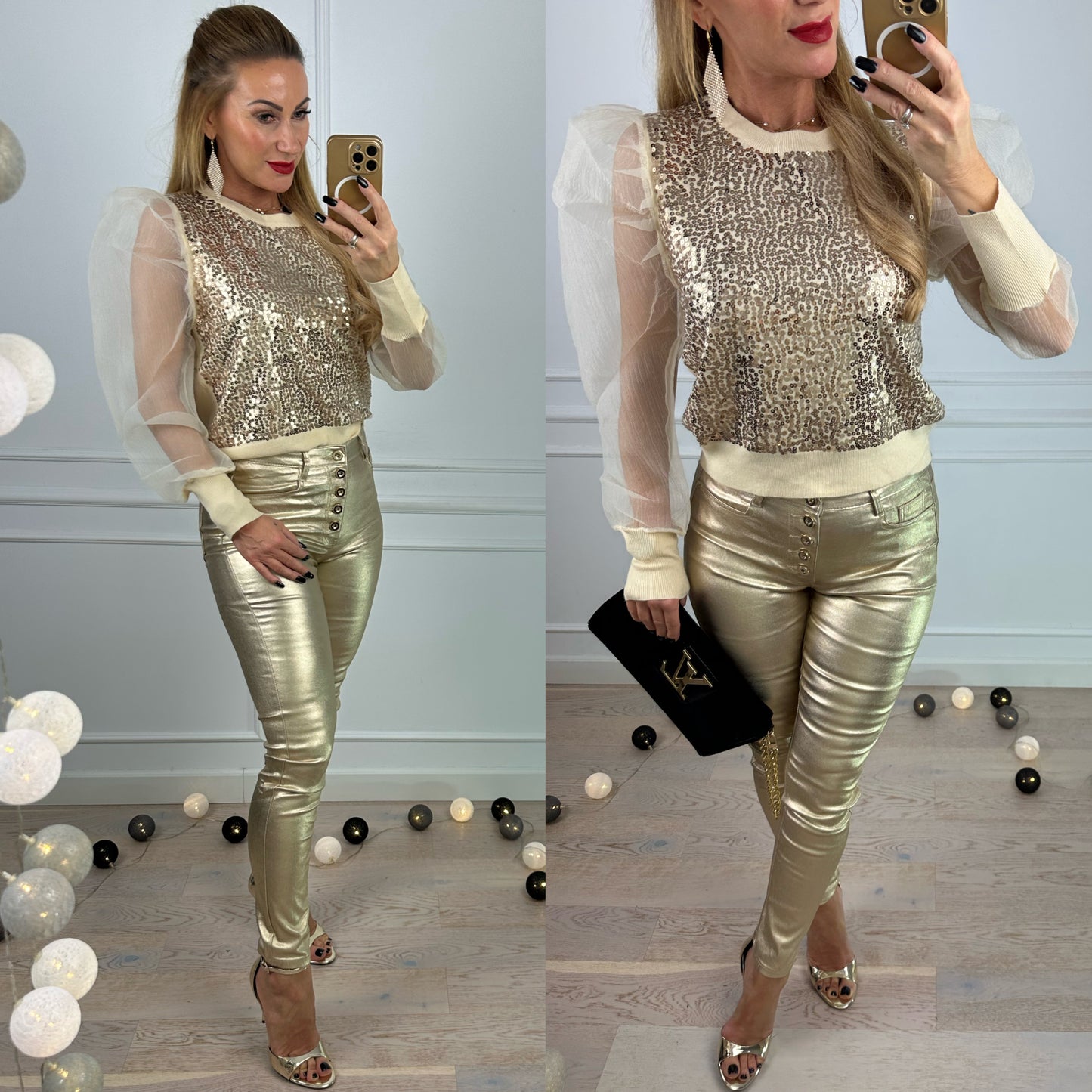 Bluzka EMMA SEQUINS / CREAM