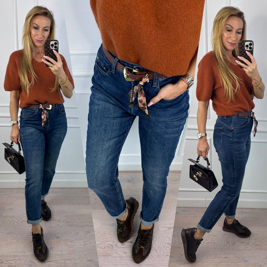 Jeansy MOM FIT LEVITT / NIEBIESKIE