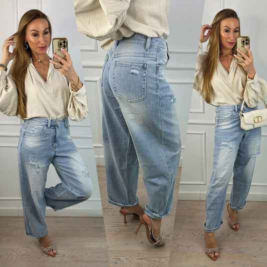 Spodnie jeansowe BAGGY RIO / JASNONIEBIESKIE