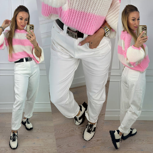 Spodnie jeansowe BANANA FIT DIDION / ŚMIETANKOWE