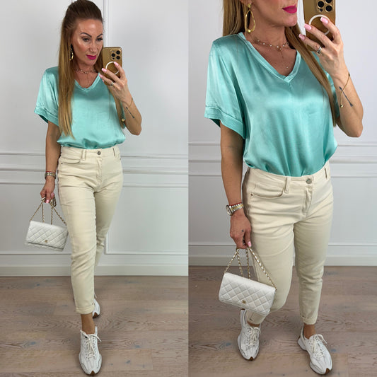 Bluzka z wiskozy ELLIE / TURQUOISE