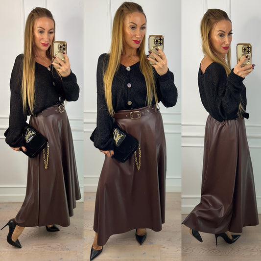 Sweter z błyszczącą nitką AVIANA / CZARNY