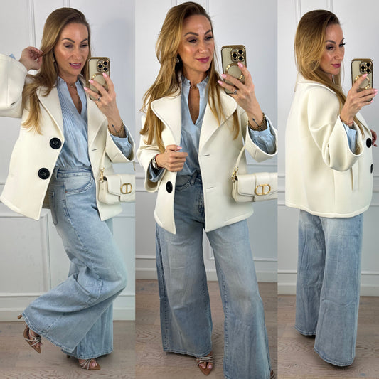 Płaszcz LORENZA / KREMOWY