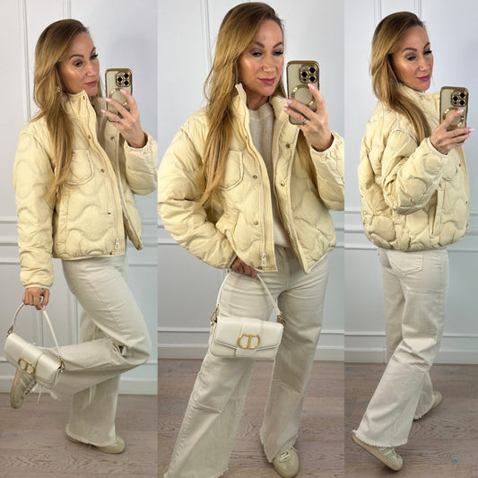 Kurtka puchowa ADIOLA / KREMOWA