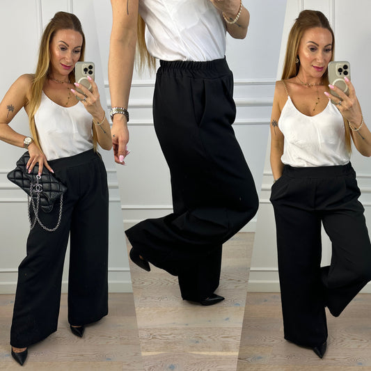 Spodnie WIDE LEG TODY / CZARNE