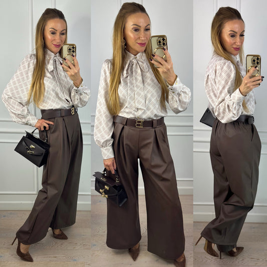 Koszula z wiskozą RITA / BEŻOWA