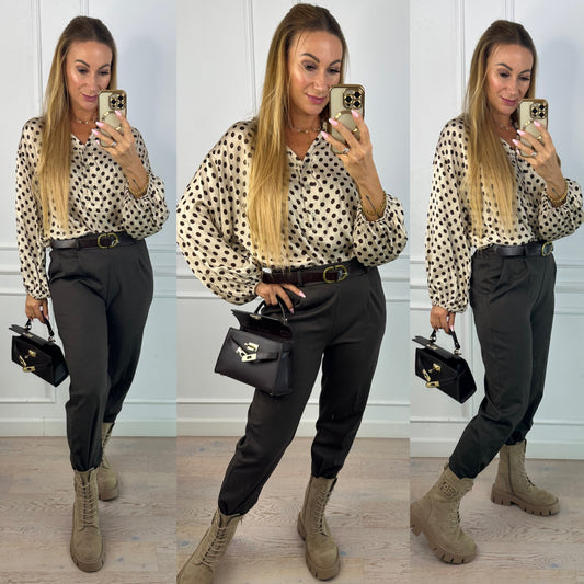 Bluzka z wiskozy i jedwabiu ALIENOR / KREMOWA