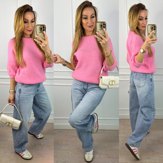 Sweter z alpaką ALLOY / RÓŻOWY