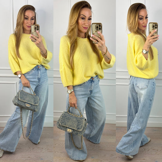 Sweter z alpaką ALLOY / ŻÓŁTY