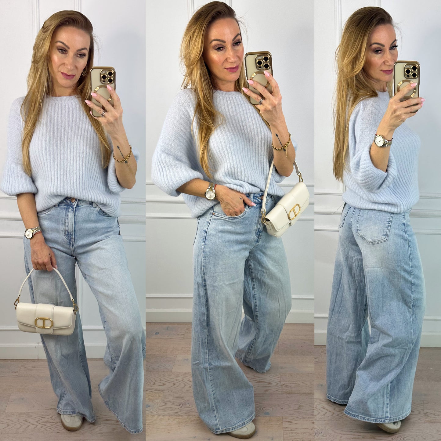 Sweter z alpaką ALLOY / NIEBIESKI