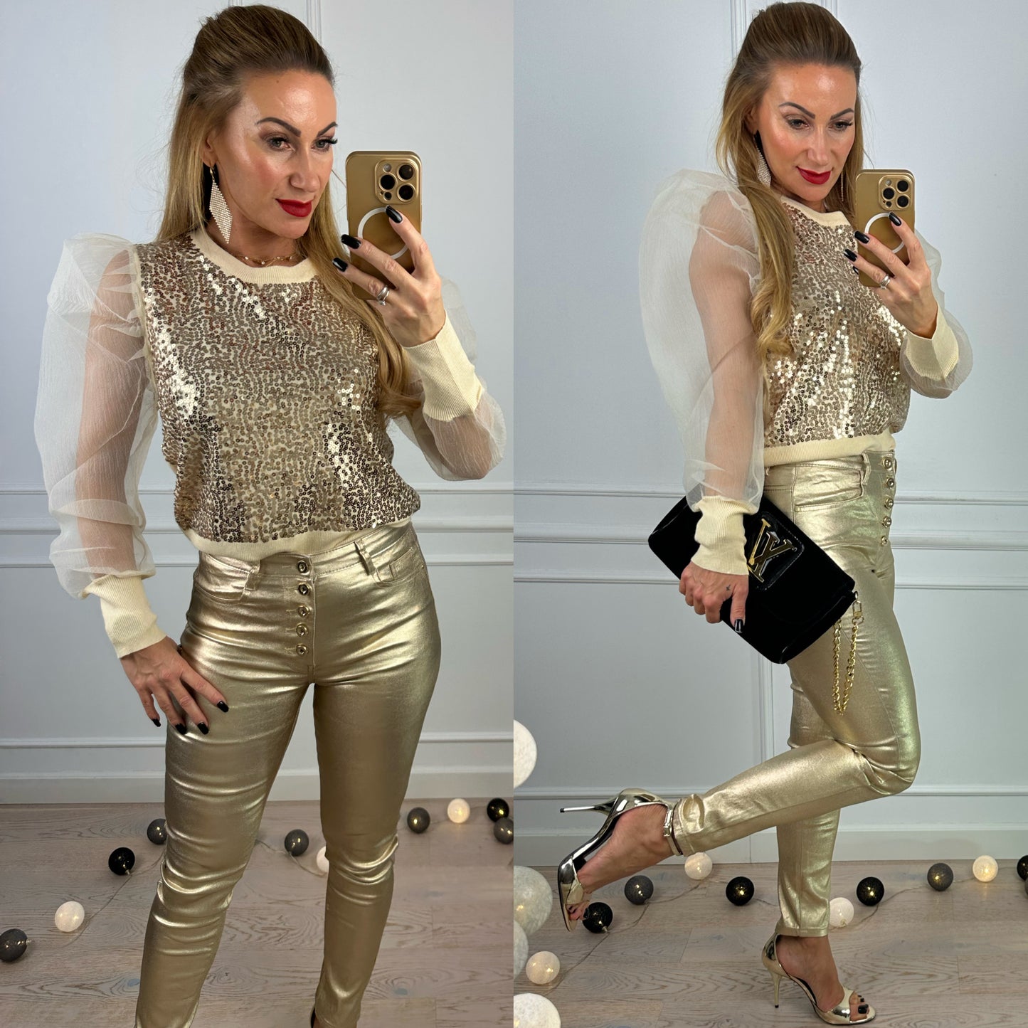 Bluzka EMMA SEQUINS / CREAM