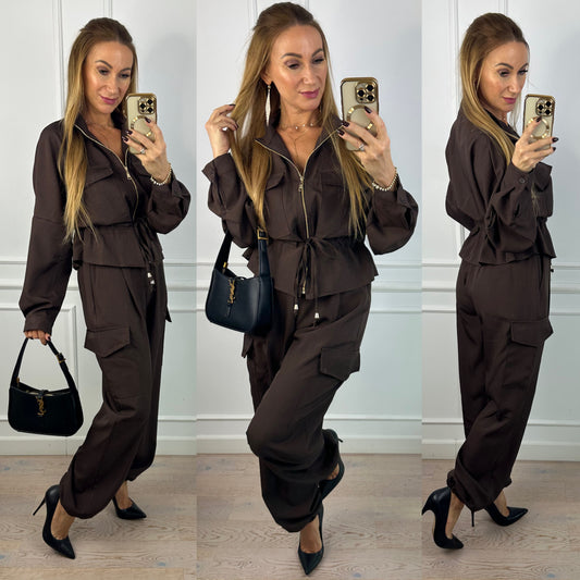 Komplet SELBY / CZEKOLADOWY