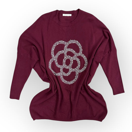 Sweter DELORIS / BURGUNDOWY