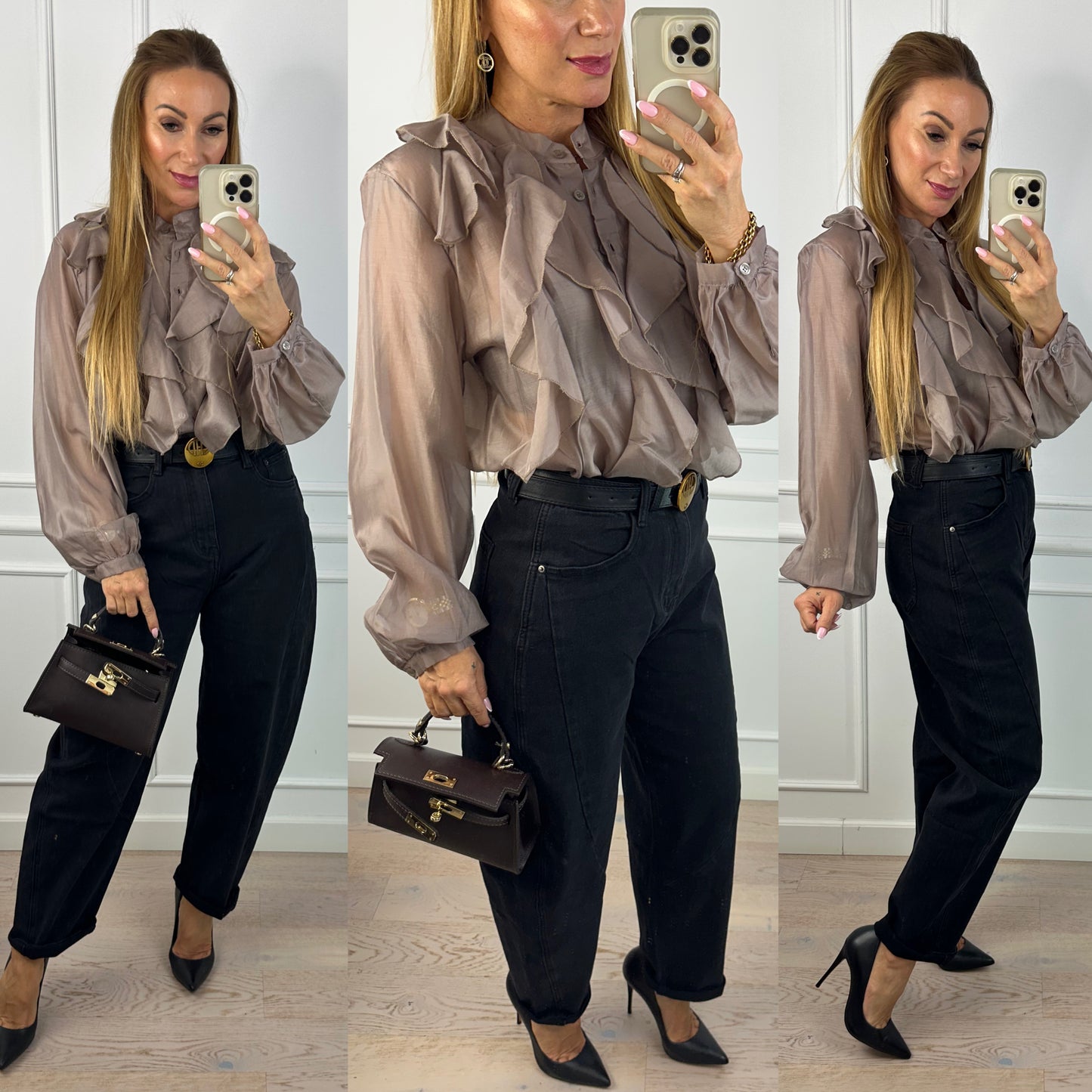 Koszula BARIGA / TAUPE