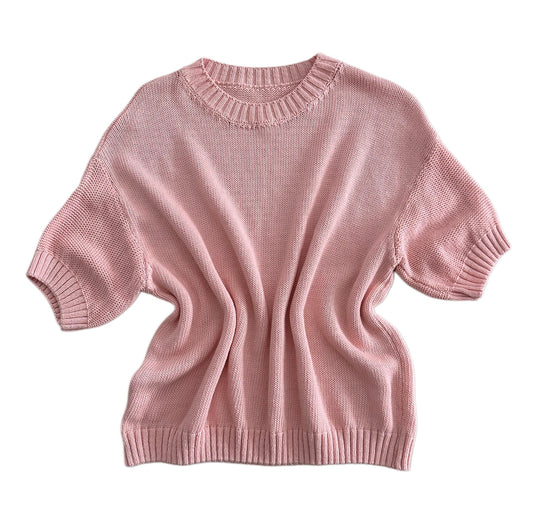 Bawełniany sweter HUTTON / BRZOSKWINIOWY