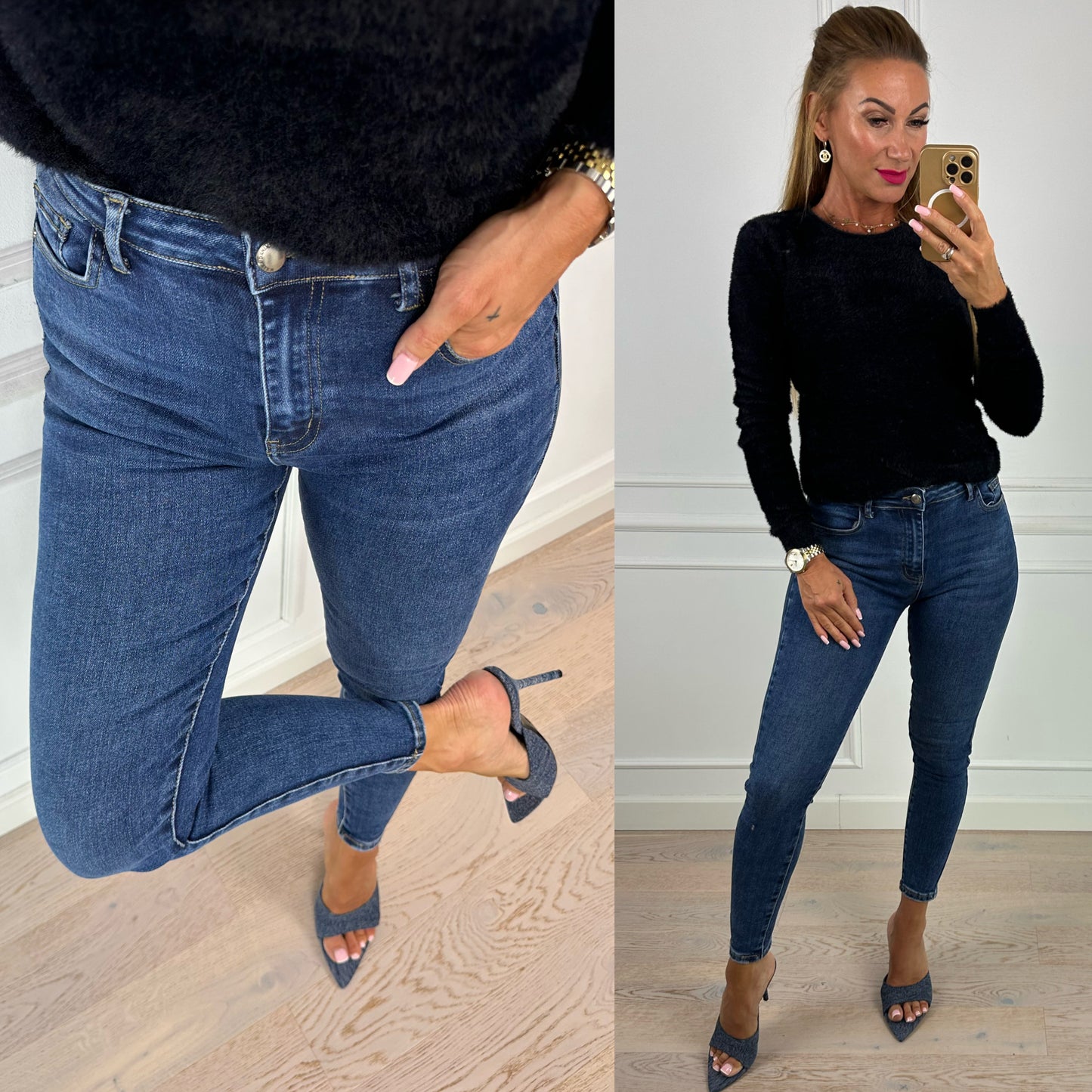 Spodnie SKINNY JEANS CARA / BLUE