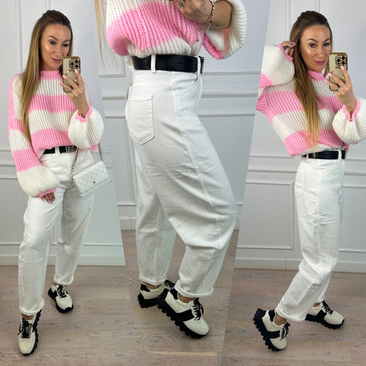 Spodnie jeansowe BANANA FIT DIDION / ŚMIETANKOWE