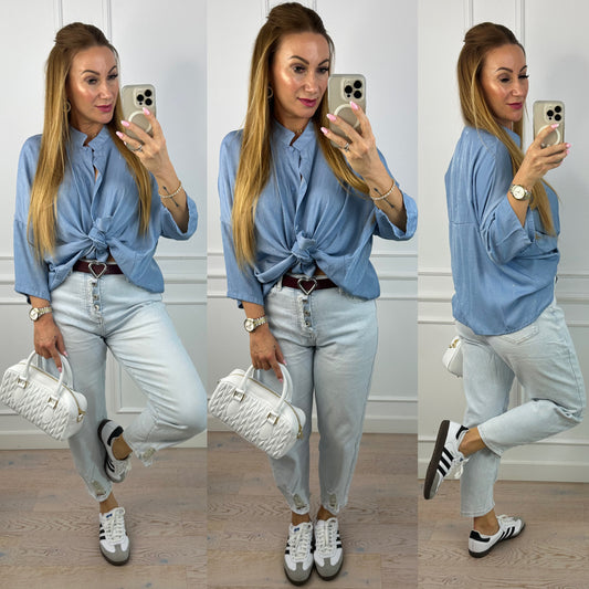 Koszula CELEST / NIEBIESKA