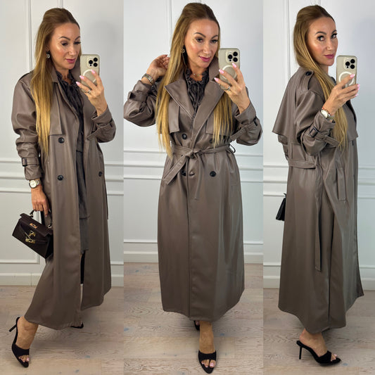 Trencz z eko skóry LUCAN / FANGO