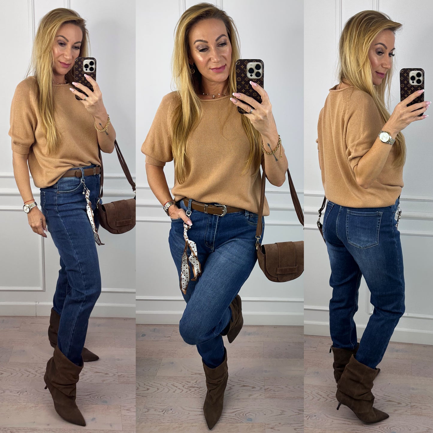 Bawełniany sweter MANIR / CAMEL